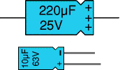 Polarised capacitors